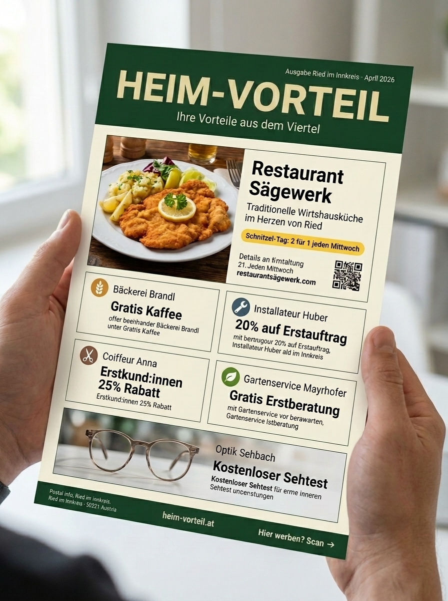 Heim-Vorteil Postkarte in den Händen einer Empfängerin